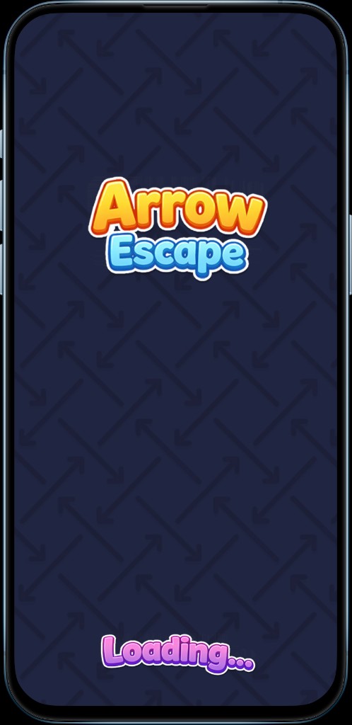 Arrow Escape splash screen for the free arrow puzzle game